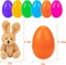 24 Pack Prefilled Easter Eggs with Stuffed Animals,3.15" Plastic Easter Eggs Filled with Bunny Toys,Perfect for Party Basket Stuffers Fillers